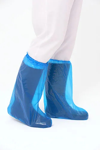 santex cubre botas de polietileno 40mic con ajuste elastico conforme (ue) 2016/425 color azul