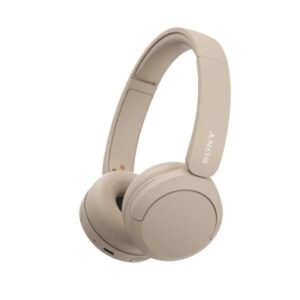 sony wh ch520 auriculares bluetooth 5.2 con microfono integrado diadema ajustable conectividad multipunto auriculares giratorios autonomia hasta 50h color beige