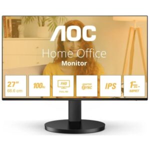 aoc monitor 27" led ips fullhd 1080p 100hz respuesta 1ms angulo de vision 178° altavoces incorporados hdmi, vga, audio montaje vesa