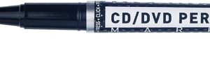 molin rotulador permanente para cd, dvd doble punta 0.4 y 1mm tinta permanente con base alcohol color negro