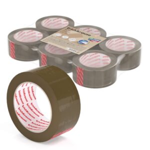 erichkrause precinto de embalaje medidas 48mmx50m adhesivo de gran adherencia facil de cortar color marron