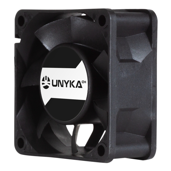 unykach server ventilador 60mm de doble bola velocidad max. 3000rpm conector de 4 pines con control de temperatura color negro