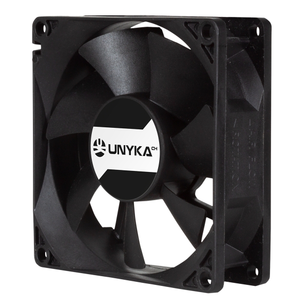 unykach server ventilador 80mm de doble bola velocidad max. 2000rpm conector de 4 pines con control de temperatura color negro