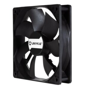 unykach server ventilador 120mm de doble bola velocidad max. 1800rpm conector de 4 pines con control de temperatura color negro