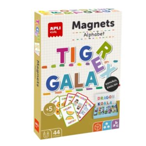 apli juego magnetico el abecedario introduccion a la escritura incluye 44 imanes de letras y 15 fichas con ejemplos