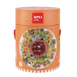 apli puzzle circular de la biosfera de 48 piezas tamaño Ø50cm poster para facilitar montaje recomendado para niños a partir de 5 años