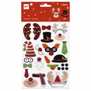 apli bolsa con 35 pegatinas navideñas modelo construccion navidad adhesivo permanente motivos navideños