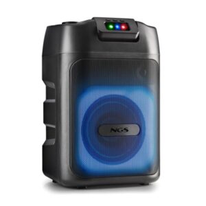 ngs wild club altavoz portatil 80w tws bluetooth 5.2 iluminacion laser al ritmo de la musica usb, tf y aux in autonomia hasta 6h color negro