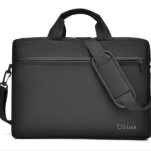 l link maletin para portatil hasta 15.6" bordes acolchados y reforzados bolsillo exterior cobertura exterior repelente al agua cierre de cremallera color negro