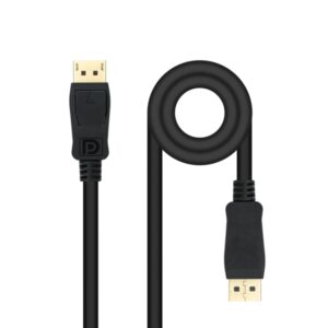 nanocable cable displayport 1.4 dp/m dp/m longitud 5m soporta resoluciones de video de hasta 8k color negro