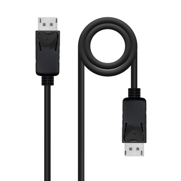 nanocable cable displayport 1.2 ccs dp/m dp/m longitud 1m soporta resoluciones de video de hasta 4k color negro