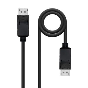 nanocable cable displayport 1.2 ccs dp/m dp/m longitud 1.5m soporta resoluciones de video de hasta 4k color negro