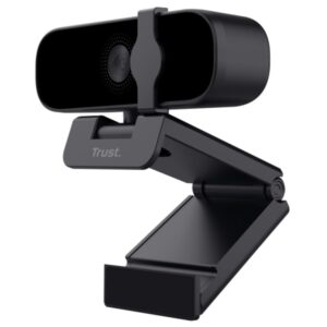 trust tanor webcam fullhd 1080p usb enfoque automatico diagonal de campo de vision 79º microfono incorporado tapa de privacidad color negro