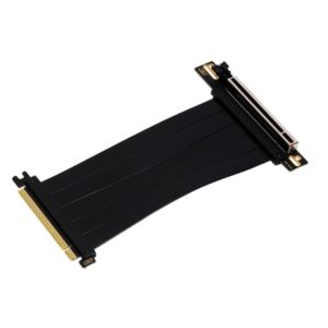 abysm cable de extension riser pcie 4.0 x16 flexible blindaje emi longitud 17cm color negro