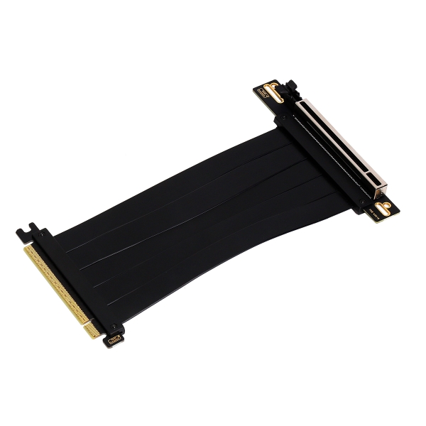abysm cable de extension riser pcie 4.0 x16 flexible blindaje emi longitud 17cm color negro