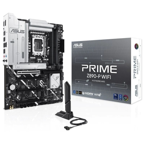 asus prime z890 p wifi placa base lga 1851 wifi, bluetooth, hdmi, displayport, pcie 4.0 y 5.0, m2, 4x sata iii, usb 2.0, 3.2, usb c, rj 45