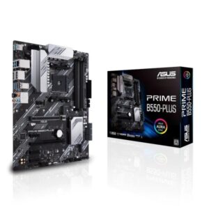 asus prime b550 plus placa base amd 4x ddr4, m.2, 6x sata iii, hdmi, displayport, rj 45, usb 2.0, 3.2 factor de forma atx