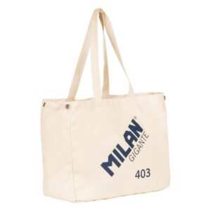 milan gigante 403 serie 1918 tote bag bolsa de tela tamaño 51x40.5x21.5cm capacidad 40l color beige