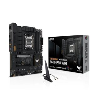 asus tuf gaming a620 pro wifi placa base am5 wi fi 6, bluetooth, m.2, sata iii, pcie, usb a, usb c, rj 45, hdmi factor de forma atx