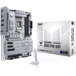 asus tuf gaming z890 pro wifi placa base lga 1851 wifi 7, bluetooth, hdmi, displayport, 4x ddr5, 4x sata iii, 4x m.2, pcie 4.0 y 5.0, thunderbolt, usb 2.0, 3.2, usb c, rj 45 factor de forma atx