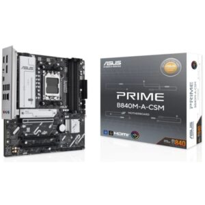 asus prime b840m a csm placa base am5 4x ddr5, 3x m2, 4x sata iii, pcie 3.0, 4.0, usb 2.0, 3.2, usb c, rj 45, hdmi, displayport factor de forma microatx