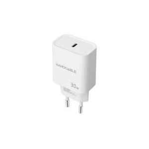 nanocable cargador de pared usb c/pd 30w color blanco