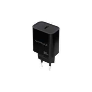 nanocable cargador de pared usb c/pd 30w color negro