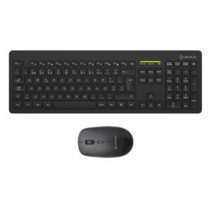 unykach mk212 pro slim wireless pack de teclado inalambrico slim 108 teclas de membrana + raton inalambrico 1600dpi, 3 botones, uso ambidiestro idioma portugues color negro