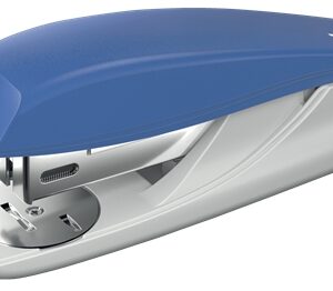 petrus 210 recycle grapadora de sobremesa grapa hasta 25 hojas 96% de plastico reciclado grapado abierto, cerrado y clavado incluye 200 grapas petrus 22/6 color azul