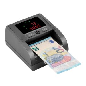 avpos contador/detector de billetes avp dt25g cuenta cantidad de billetes y valor total libras y euros alta velocidad de conteo color negro