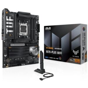 asus tuf gaming x870 plus wifi placa base am5 wifi, bluetooth, hdmi, 4x ddr5, 2x sata iii, 4x m.2, pcie 4.0, usb 2.0, 3.2, rj 45, displayport factor de forma atx