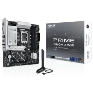 asus prime b860m a wifi placa base lga 1851 wifi, bluetooth, 4x ddr5, 2x m2, 4x sata iii, pcie 4.0, 5.0, usb 2.0, 3.2, rj 45, hdmi, displayport factor de forma microatx