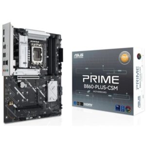 asus prime b860 a plus csm placa base lga 1851 4x ddr5, 3x m2, 4x sata iii, pcie 4.0, usb 2.0, 3.2, usb c, rj 45, hdmi, displayport factor de forma atx