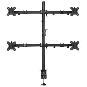 ewent ew1514 soporte de mesa con brazo articulado para 4 monitores de 10" 32" giratorio gestion de cables peso max 8kg vesa 100x100mm