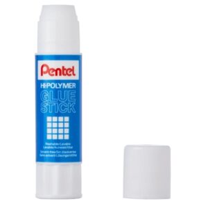 pentel hi polymer pegamento en barra 25gr facil aplicacion ideal para oficina, hogar y colegio transparente