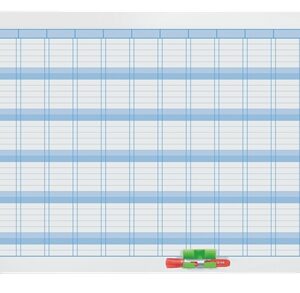 nobo performance planificador anual de pizarra magnetica 720x50x1030mm incluye kit de planificacion de imanes
