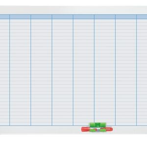 nobo performance planificador semanal de pizarra magnetica 710x50x1030mm incluye kit de planificacion de imanes