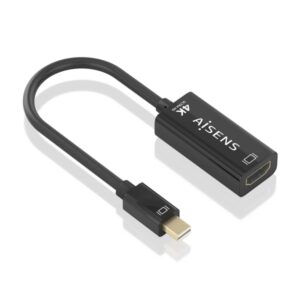 aisens conversor mini dp a hdmi 4k@60hz mini dp/m hdmi/h 15cm color negro
