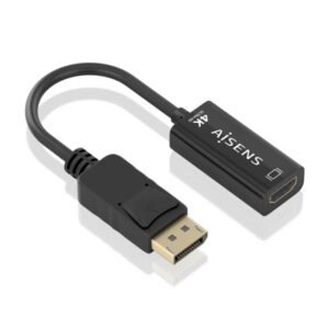 aisens conversor displayport a hdmi 4k@60hz dp/m hdmi/h 15cm color negro