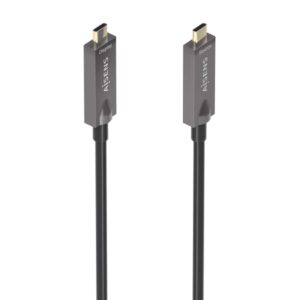 aisens cable usb 3.1 gen2 10gbps aoc 4k@60hz 3a 60w e marker tipo usb c/m usb c/m 15m color negro