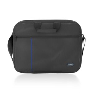 aisens maletin para portatil 15,6" acolchado fino bolsillo frontal con cremallera correa ajustable color negro