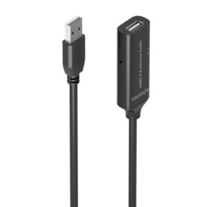 aisens cable usb 2.0 prolongador con amplificador tipo a/m a/h 10m color negro