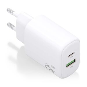 aisens cargador 25w 1xusb c pd3.0 1xusb a qc3.0 color blanco