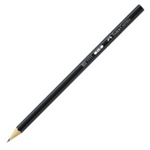 faber castell castell 1111 lapiz de grafito b mina resistente a la rotura cuerpo con acabado en negro