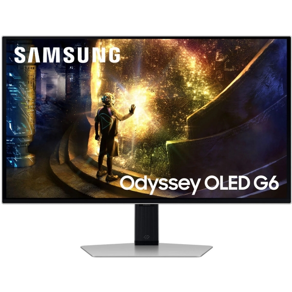 samsung odyssey g6 monitor 27" oled qhd 240hz freesync y g sync respuesta 1ms ajustable en altura e inclinable angulo de vision 178º hdmi, displayport vesa 100x100mm