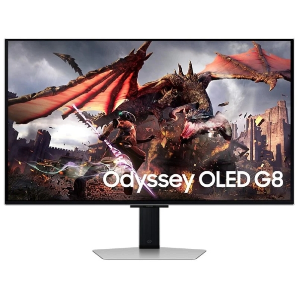 samsung odyssey g8 monitor 32" oled ultrahd 4k 240hz freesync premium pro respuesta 1ms ajustable en altura, giratorio e inclinable angulo de vision 178º hdmi, displayport vesa 100x100mm