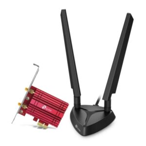 tp link archer txe75e adaptador pcie wifi 6e axe5400 bluetooth 5.2 con 2 antenas de alta ganancia