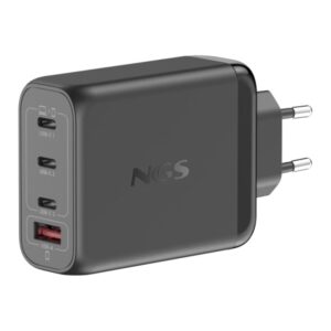 ngs bud 140w cargador gan universal de pared 140w ultrarapido 3x usb c pd & pps, 1x usb a qc 3.0 color negro