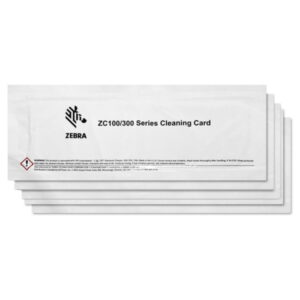 zebra pack de 5 tarjetas de limpieza para zc100 zc300