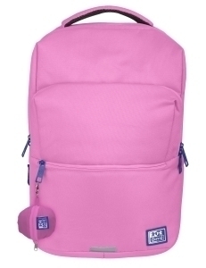 oxford b ready mochila 28l tamaño 42x30x15cm bolsillo acolchado asa superior funda para lluvia poliester reciclado rpet color rosa